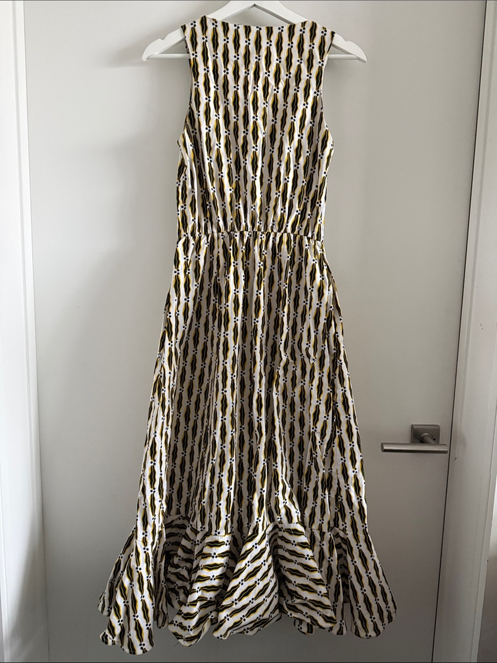 Demestik by Reuben Reuel maxi dress with ruffle bottom size xs - Picture 3 of 6